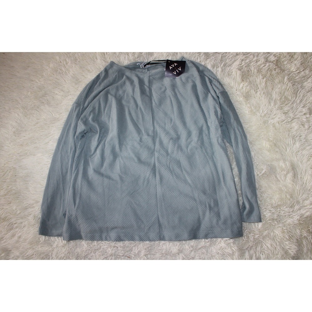 Womens Ava & Viv shirt blouse plus size 1X long sleeve New with tags